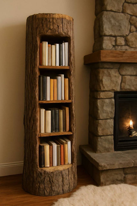 Wooden Block Book Shelf